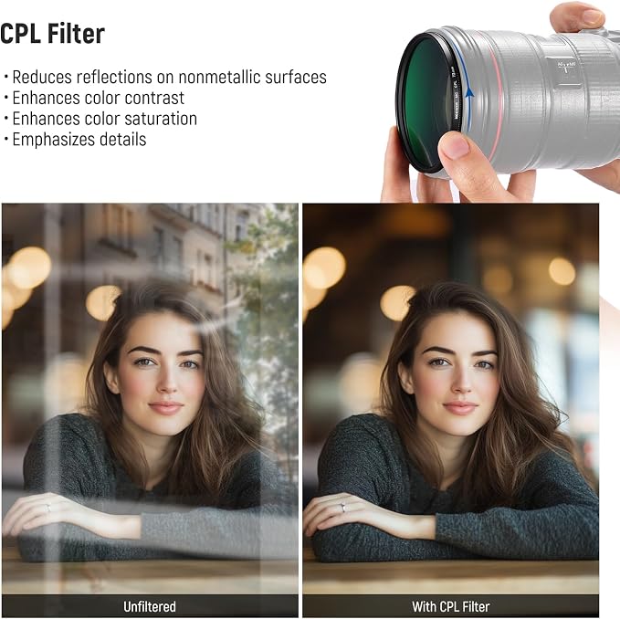 NEEWER 72mm UV/CPL/ND Lens Filter Kit - Image 5
