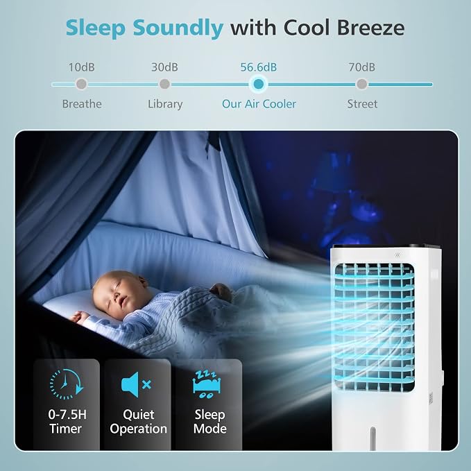 ARLIME Evaporative Air Cooler, 4-in-1 Portable AC unit W/Humidifier, 4 Modes - Image 6