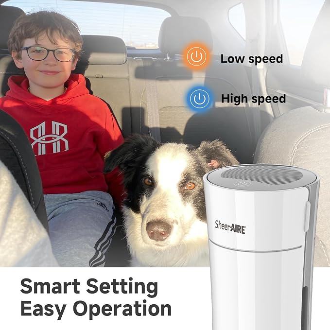 Home & Car HEPA Air Purifier USB-C Charging, Ultra-Quiet 22dB, Compact Design - Image 6