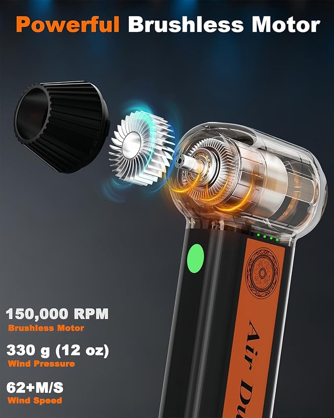 Super Powerful Compressed Air Duster, Rechargeable Duster Blower - Image 2