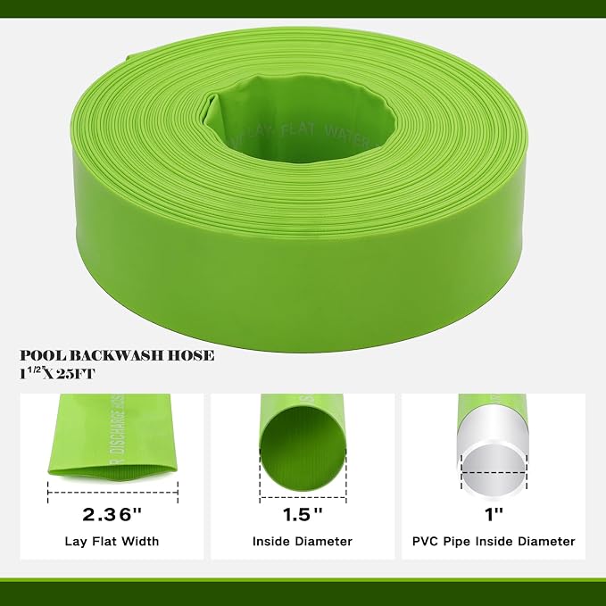 Eastrans 1-1/2'' x 25 FT Pool Backwash Hose - Image 2