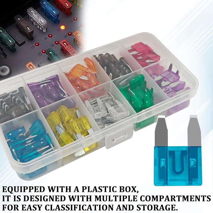 120PCS Mini Fuses Car Fuses Assortment Kit, Auto Blade Fuse Kit - Image 4