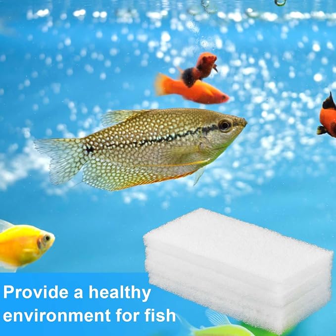 6 Pack Filter Pads for Aquarium Fish Tanks, Aquarium Polyethylene Media Pads - Image 6