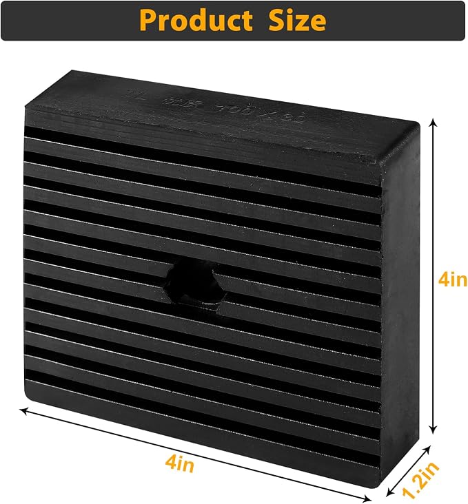 Solid Shock Rubber Pads, Heavy Duty Square Rubber Block - Image 3