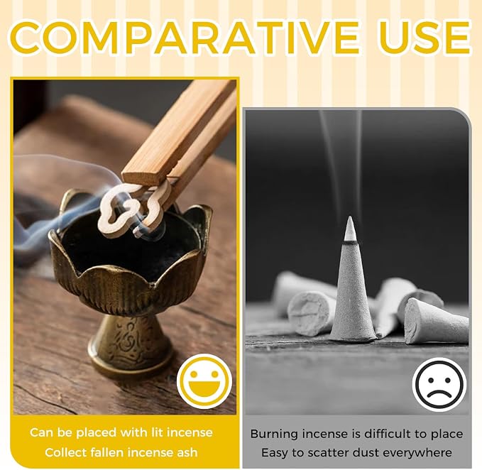 1PCS Lotus Incense Holder, Vintage Cone Incense Burner - Image 4