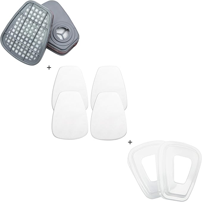Replacement Carbon Filters for Respirator Masks, Protective Air Filtration by Tesoro