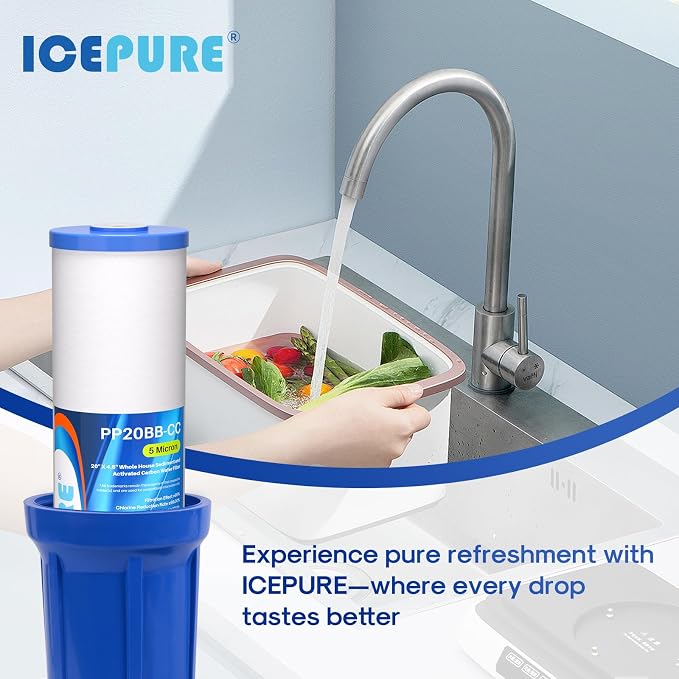 ICEPURE 5 Micron 20" x 4.5" Whole House Sediment Water Filter Cartridge - Image 9