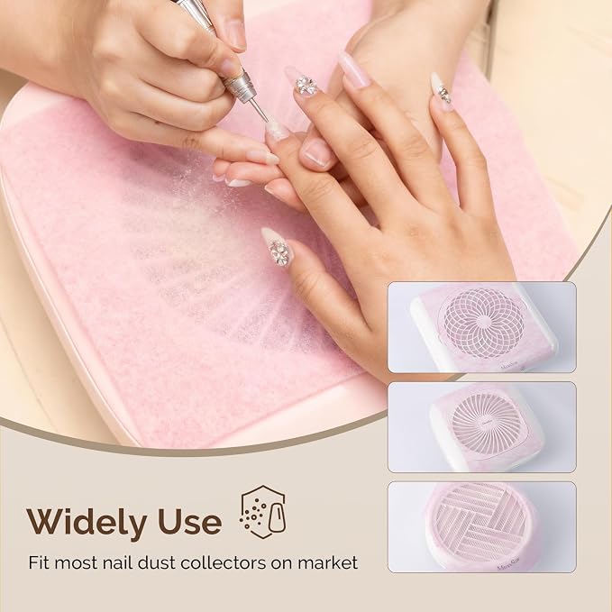 MelodySusie 200 Sheets Nail Dust Collector Filter Paper, Disposable Dust Vacuum - Image 3