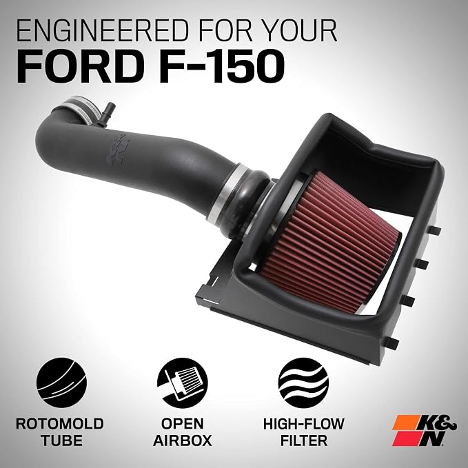 K&N Cold Air Intake System: High-Flow Air Filter, Increase Performance & - Image 2
