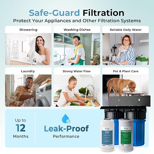 iSpring WGB21B-PB 2-Stage Whole House Water Filtration System w/ 10” x 4.5” - Image 5