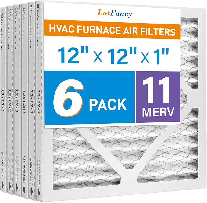 LotFancy 12x12x1 Air Filter MERV 11 6-Pack, Electrostatic Pleated AC Furnace - Image 9