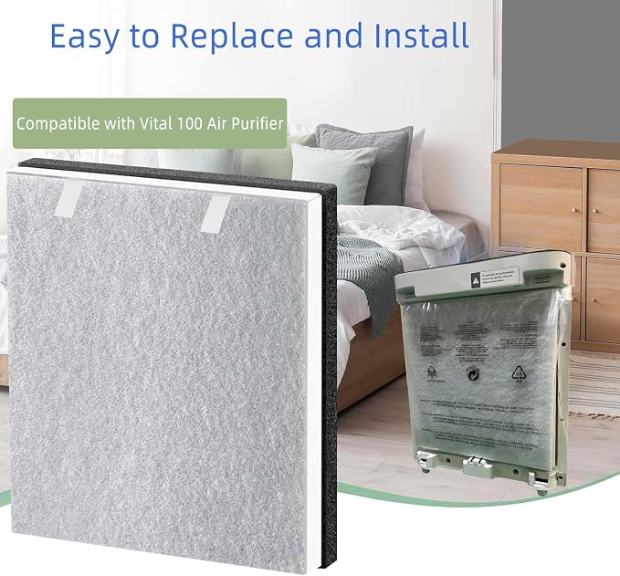 2 Pack Vital 100 True HEPA Replacement Filter Compatible - Image 2