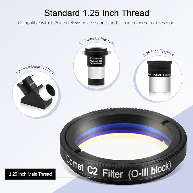 Astromania Telescope Filter 1.25 Inch Upgrated O-III Comet Filter Narrowband - Image 6