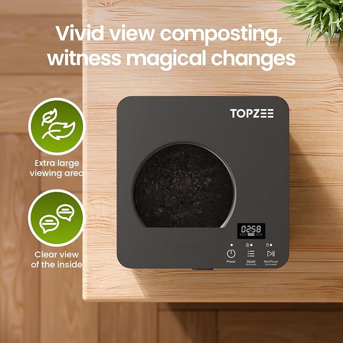 TOPZEE Electric Compost Bin for Kitchen, 3L Smart Countertop Composter - Image 5