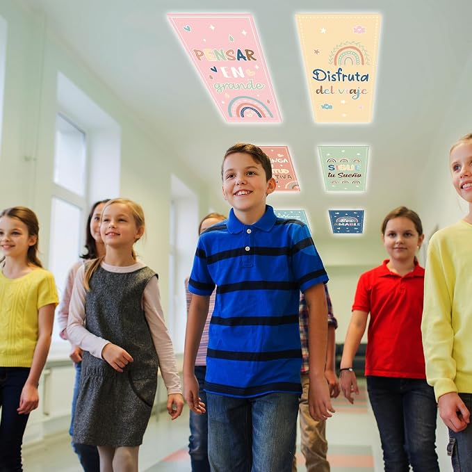 8Pcs Spanish Classroom Fluorescent Light Covers, 4 x 2 Feet Magnetic Light - Image 6