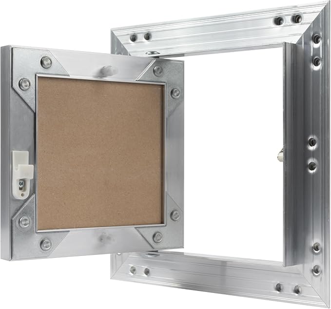 6" x 6" Inch Aluminum Drywall Access Panel - Service Shaft Door - Plumbing, Electricity, Heating, Alarm Wall Inspection hatch for Drywall - Bathroom Service Access Hole Cover