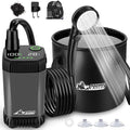 Upgraded Portable Shower for Camping, Rechargeable Camping Shower with LED Display, 5 Gal Collapsible Bucket, 5 Adjustable Speeds, IPX8 Waterproof Portable Shower Kit for Hiking, Car, Pet, Travel