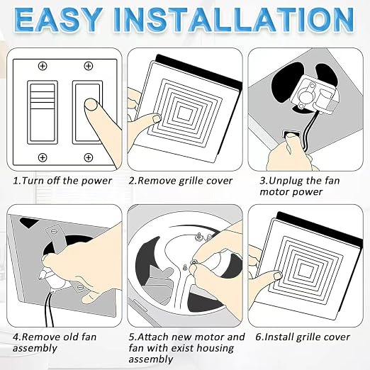 S97012038 Bathroom Exhaust Fan Motor Replacement Kit - Image 4