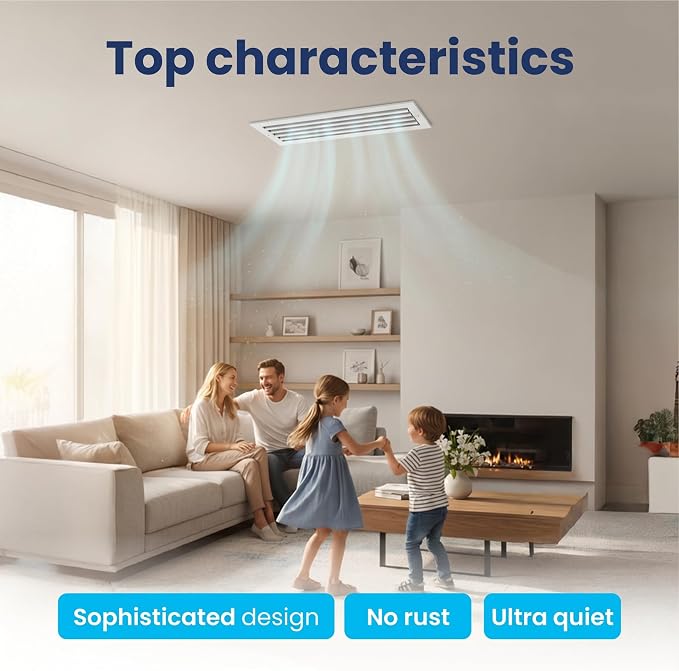 22x6 Aluminum 1-Way Air Vent Cover Wall or Ceiling Register Multi-Shutter - Image 6