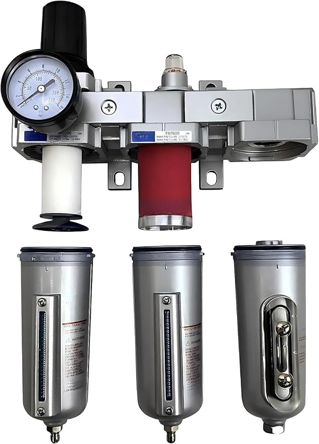 3/4" NPT Heavy Duty Compressed Air Filter Regulator Coalescing Dsiccant Dryer - Image 7