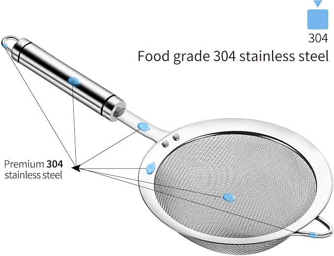 Stainless Steel Fine Mesh Strainers - Image 2