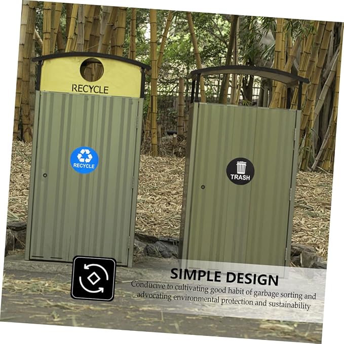 8pcs Trash Can Stickers for Easy Waste Sorting Self-Adhesive Rubbish Bin Labels - Image 9