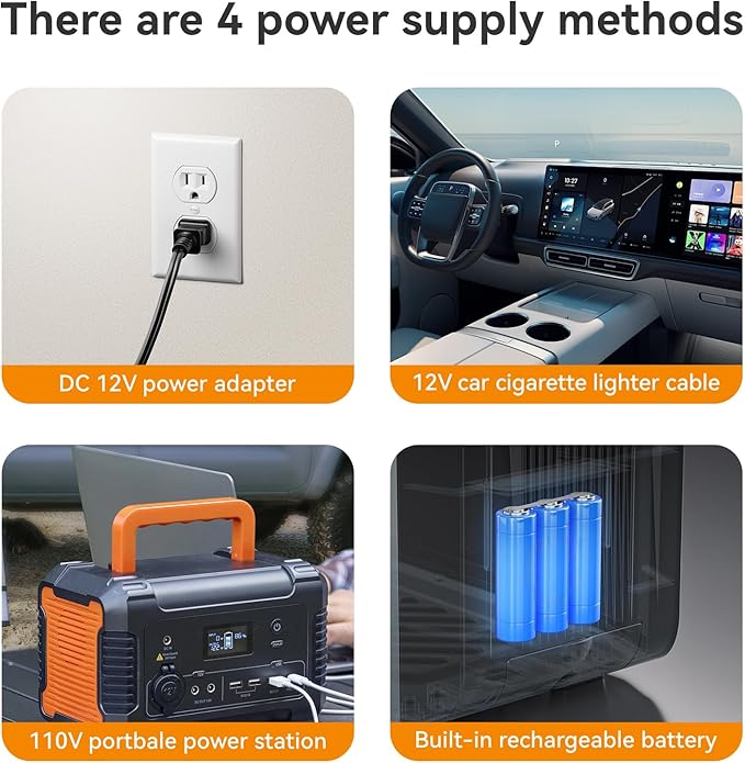 Powered Portable Water Heater, Battery-Powered Camping Water Heater, On-Demand Propane Camping Shower & Shower Pump Constant Temperature, Rechargeable Battery