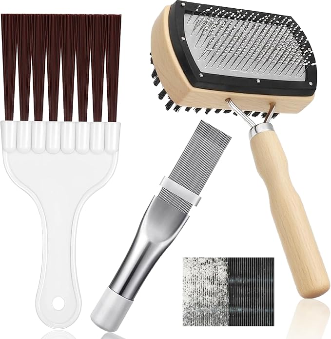 3 Pcs HVAC Coil Cleaning Brush & Fin Straightener Kit, Metal AC Fin Comb by Jakaphoric