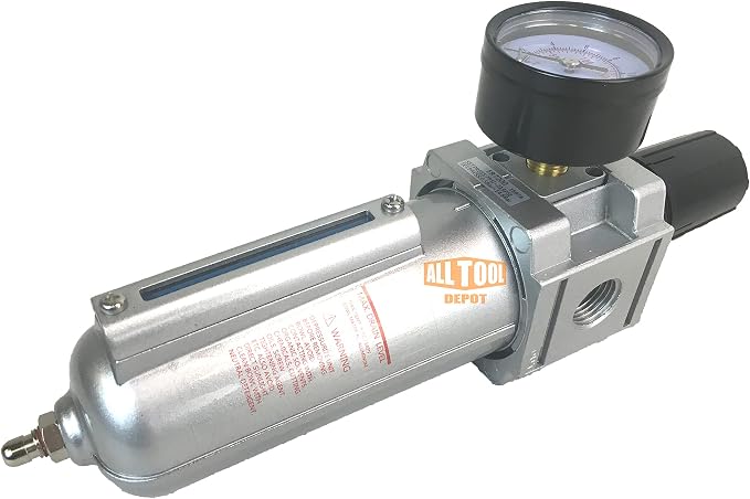 1/2" NPT HEAVY DUTY Compressed Air In Line Filter Regulator Combo Piggyback - Image 3