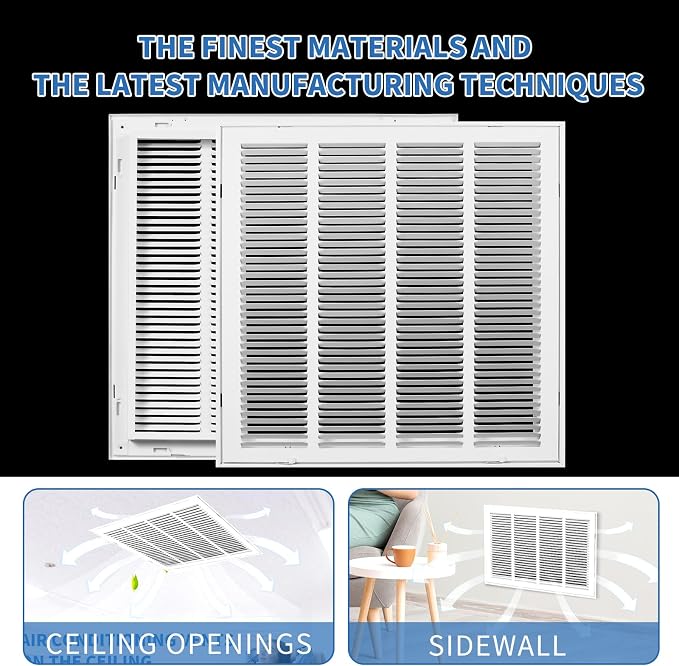 20 x 20 Return Air Grille, Return Air Vent Cover - Image 5