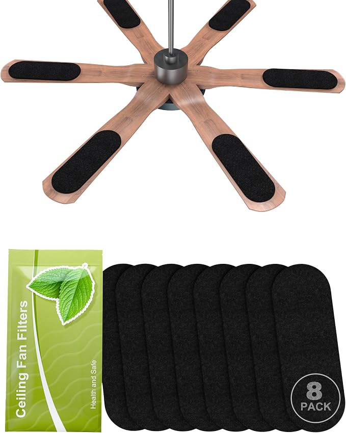 Universal Ceiling Fan Filters for Blades, Activated Carbon Fan Air Purifier Pads by GyradiOfficial