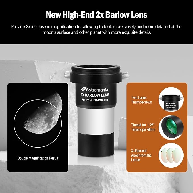 Astromania 14 Piece Telescope Accessory Kit 1.25 Inch Telescope Eyepiece and - Image 5