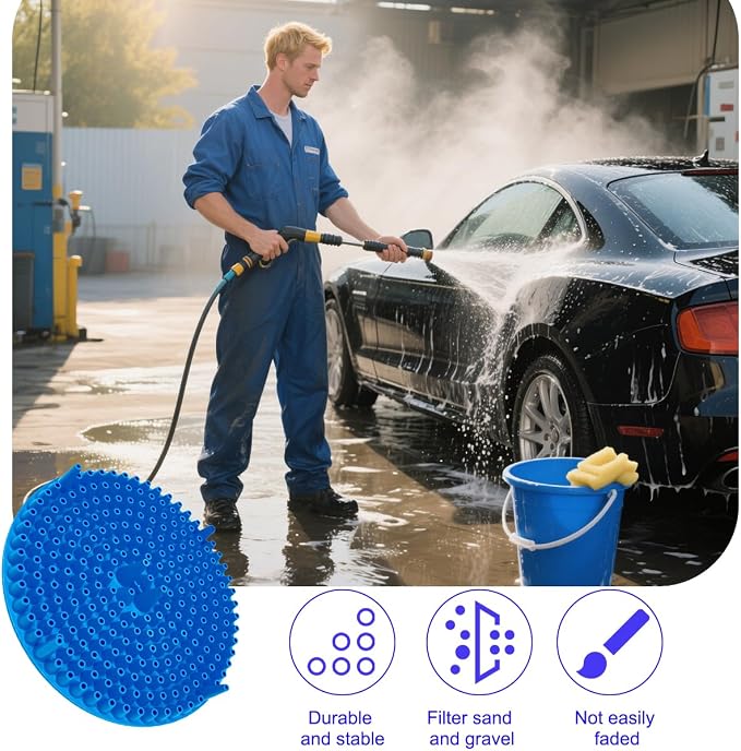 2PCS Car Wash Bucket Grit Trap Insert, 10.2" Vehicle Detailing Washing Filters - Image 6