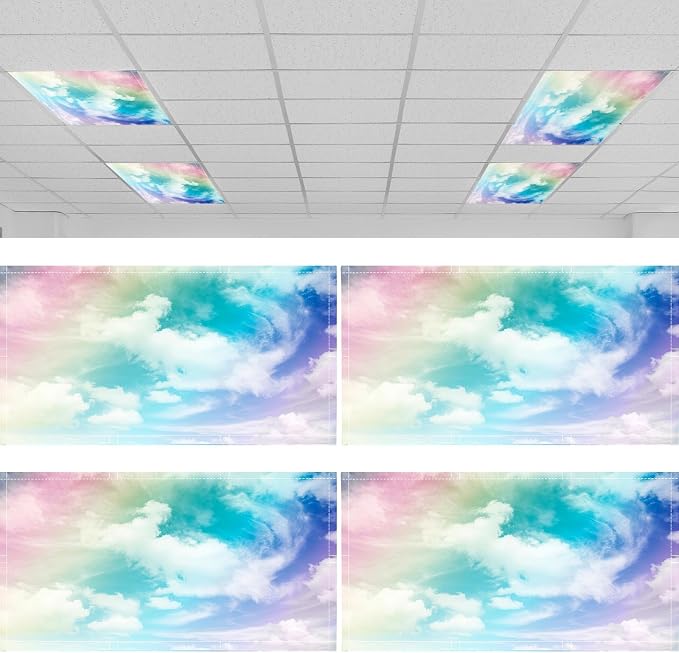 Hortsun 4 Pcs 4 x 2 Feet Fluorescent Light Covers by Hortsun
