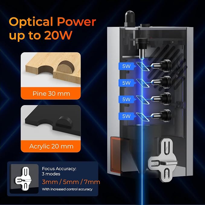 JL9 20W Laser Engraver and Cutter - Image 4