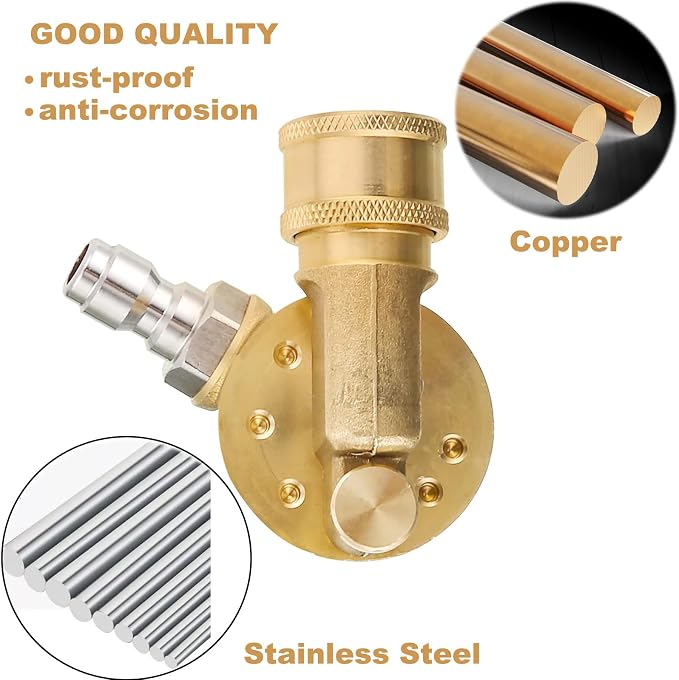 Lucstar Radiator Cleaning Wand Accessories, Quick Connect Pivoting Coupler - Image 5
