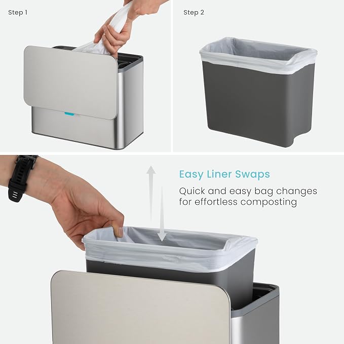 Home Zone Living Kitchen Compost Bin - Image 6
