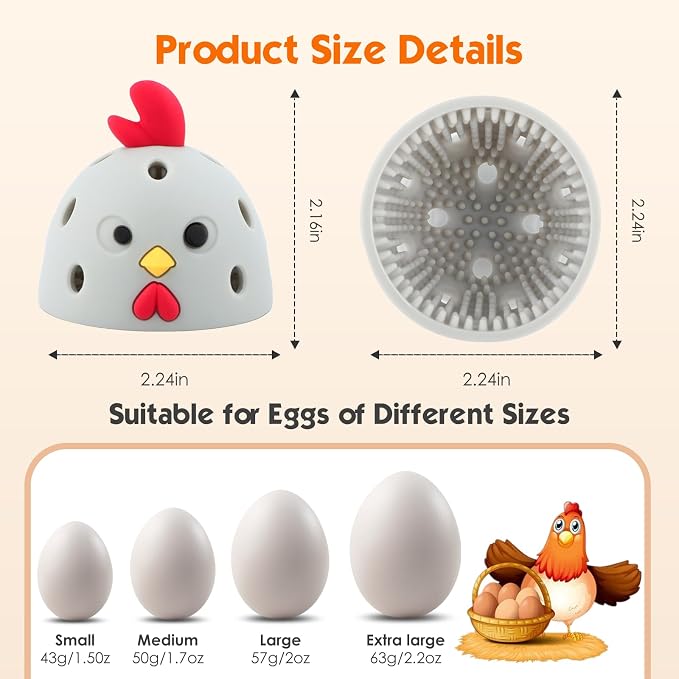 2 PCS Egg Washer for Fresh Eggs, Silicone Egg Brush Cleaner, Egg Cleaner - Image 2