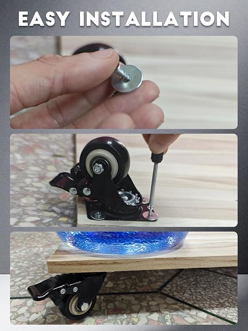 2 Inch Caster Wheels Set of 36 Heavy Duty Casters, - Image 6