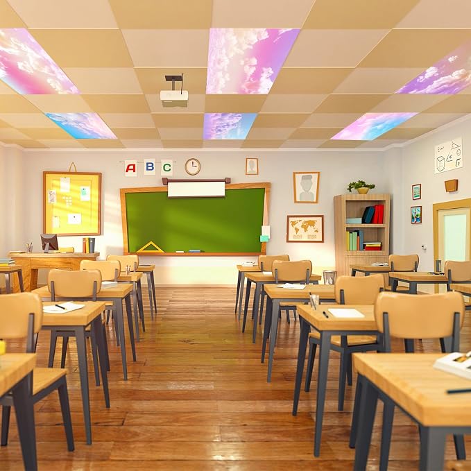 Outus 6 Pcs Fluorescent Light Cover Classroom Lighting Cover - Image 6