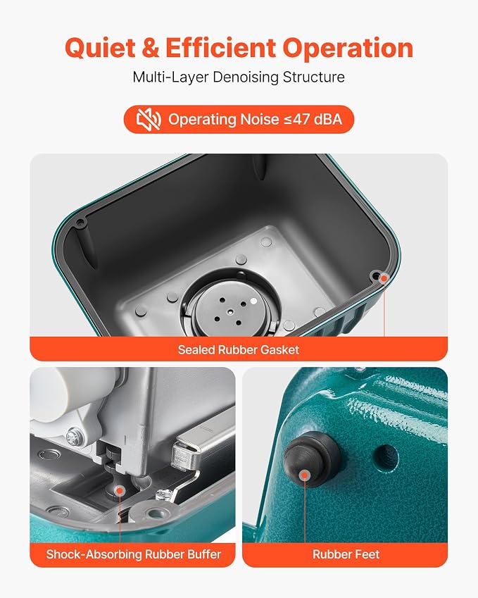 VEVOR Linear Air Pump 1110 GPH | Pond Aerator & Septic Tank Pump - Image 3