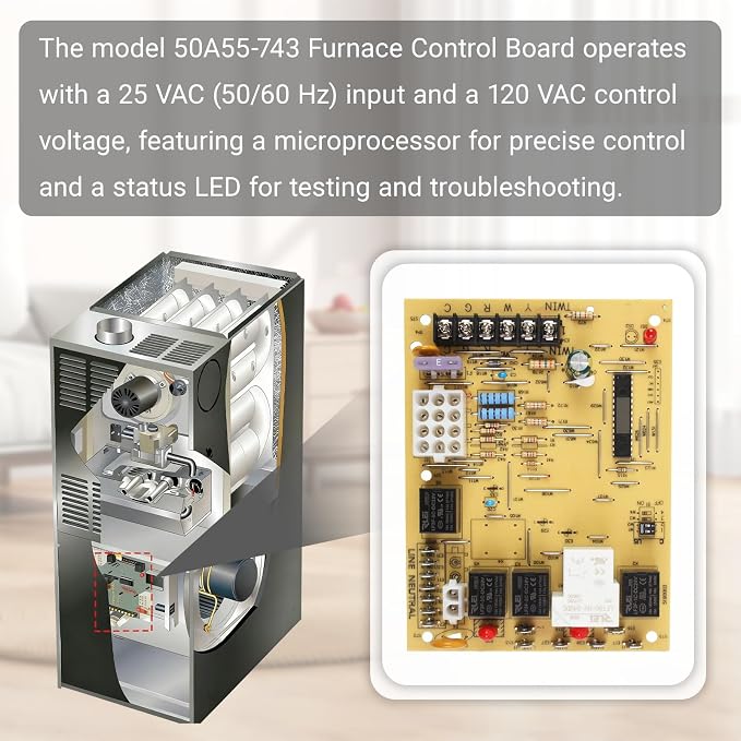 New Upgrade 50A55-743 Furnace Control Board, Replacement - Image 4