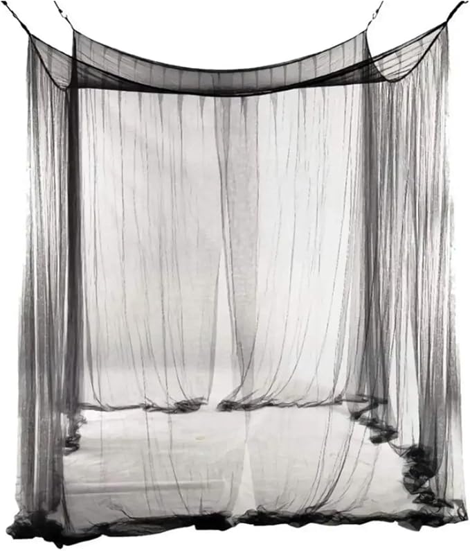 Canopy Bed Curtains Black/White/Beige Elegant Lace Canopy Curtain by Unknown