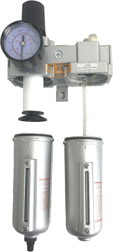 3/4" NPT HEAVY DUTY Compressed Air In Line Filter Regulator Lubricator Oiler - Image 7