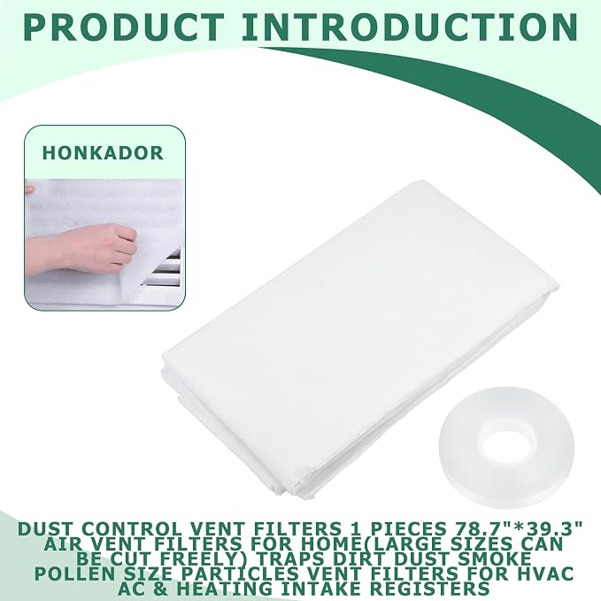 Complete Air Vent Filter Kit, 78.7 Inches * 39.3 Inches, Electrostatic - Image 2