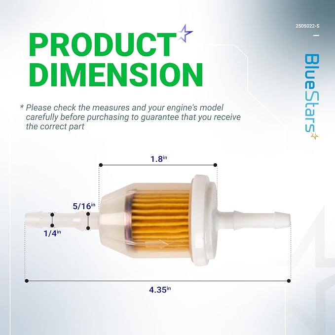 BlueStars AM116304 Fuel Filter 25 050 22-S - Image 3