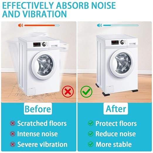 SenseYo 6 Pack Anti Vibration Pads 4" x 4" x 0.8" Mechanical Vibration Isolator - Image 5