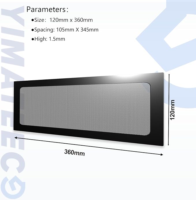 Dust Filter PC 360mm x 120 mm Magnetic Fan Dust Mesh Filter - Image 6