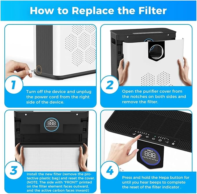 Replacement Filter，Compatible For AIRFIRE AP304 And JOWSET AP303/AP304 Air - Image 6