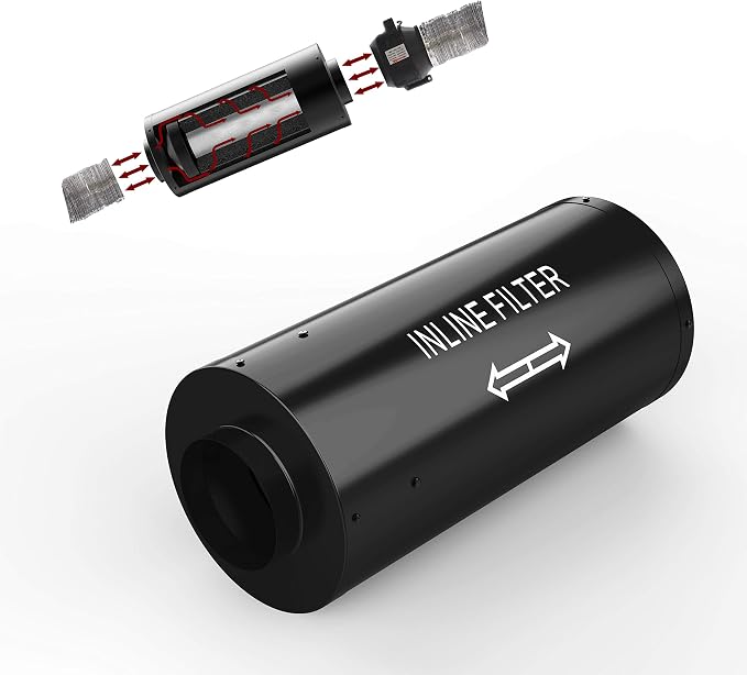 G-HYDRO 6 Inch Inline Air Carbon Filter by GHYDRO